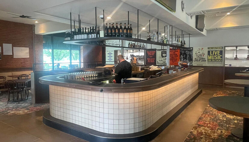 Fabricted Overhead Drinks Rack